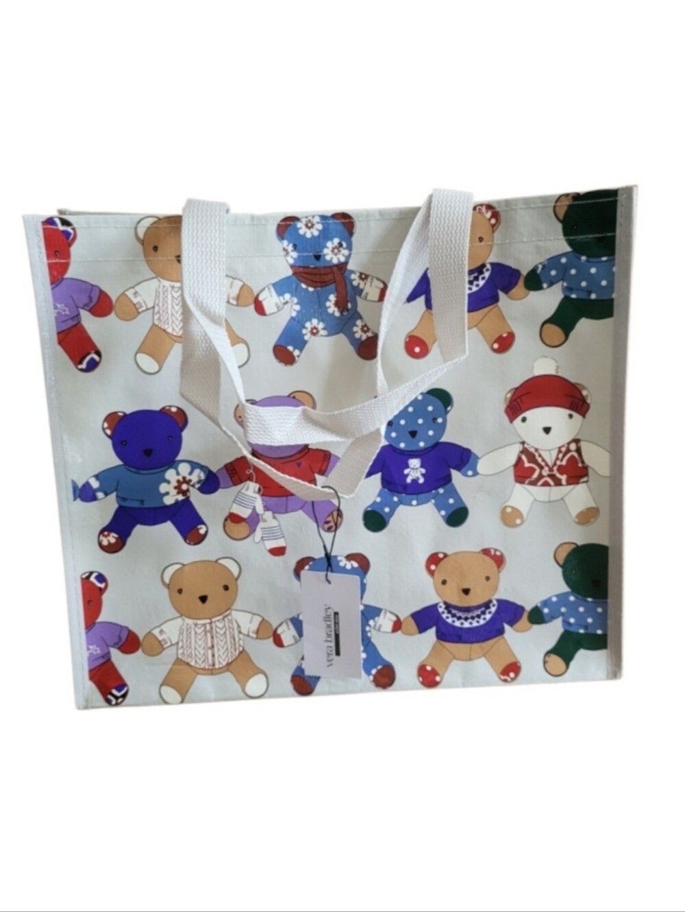 NEW Vera Bradley Outlet Reusable Gift Tote Bag - Toasty Teddies